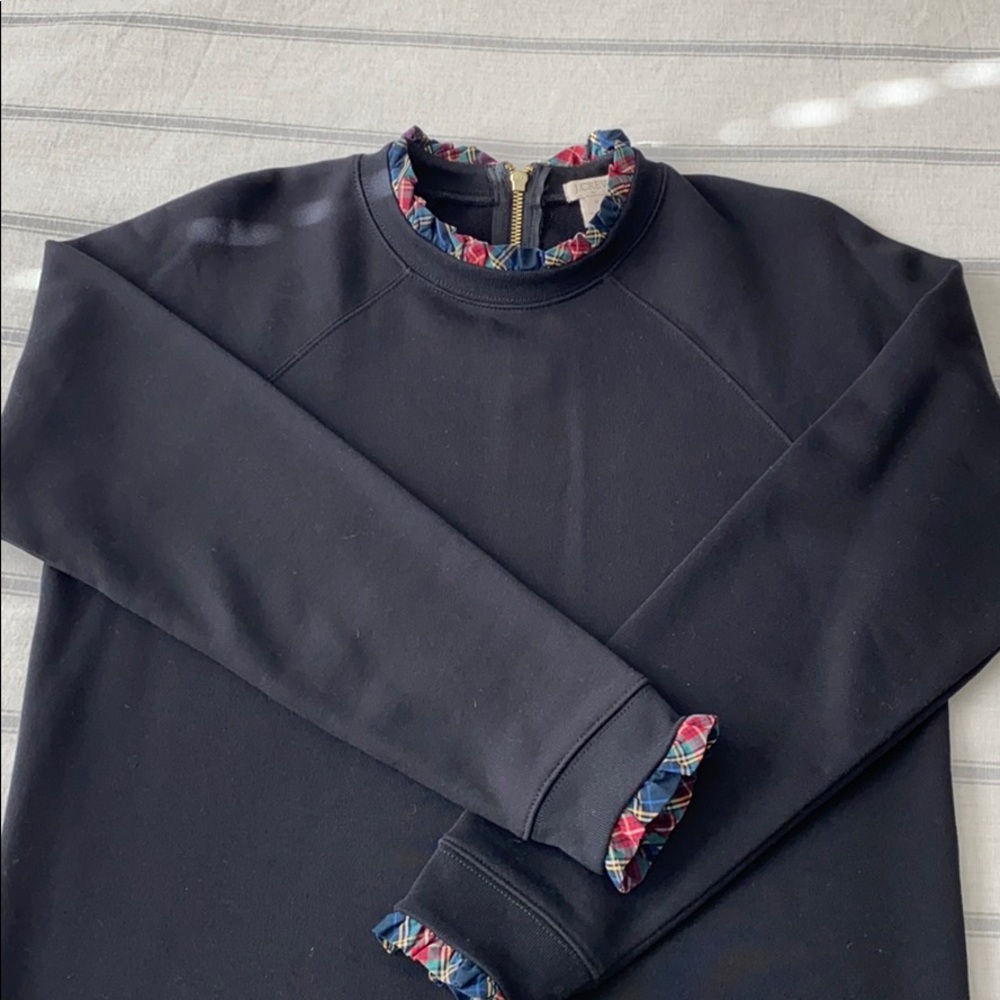 J Crew Factory Sweatshirt w/ Ruffle Trim